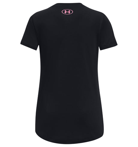 Under Armour Girls Tech Print Fill Big Logo Short Sleeve Shirt - Quick-Drying and Ultra-Soft