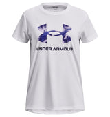 Under Armour Girls Tech Print Fill Big Logo Short Sleeve Shirt - Quick-Drying and Ultra-Soft