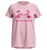 Under Armour Girls Tech Print Fill Big Logo Short Sleeve Shirt - Quick-Drying and Ultra-Soft