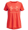 Under Armour Girls Tech Print Fill Big Logo Short Sleeve Shirt - Quick-Drying and Ultra-Soft