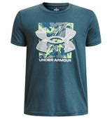 Under Armour Boys Box Logo Camo Short Sleeve T-Shirt - Quick-Drying Cotton Blend