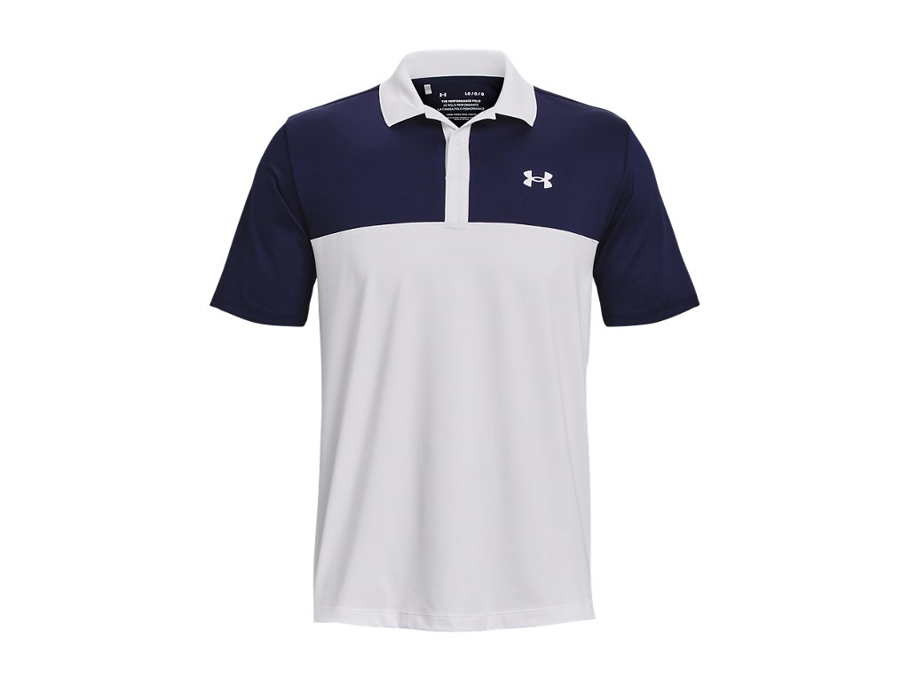 Under Armour Mens UA Performance 3.0 Colorblock Polo Apparel - Sweat Wicking