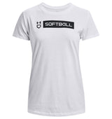 Under Armour Womens Softball Bar Short Sleeve T-Shirt - Quick-drying Cotton Blend