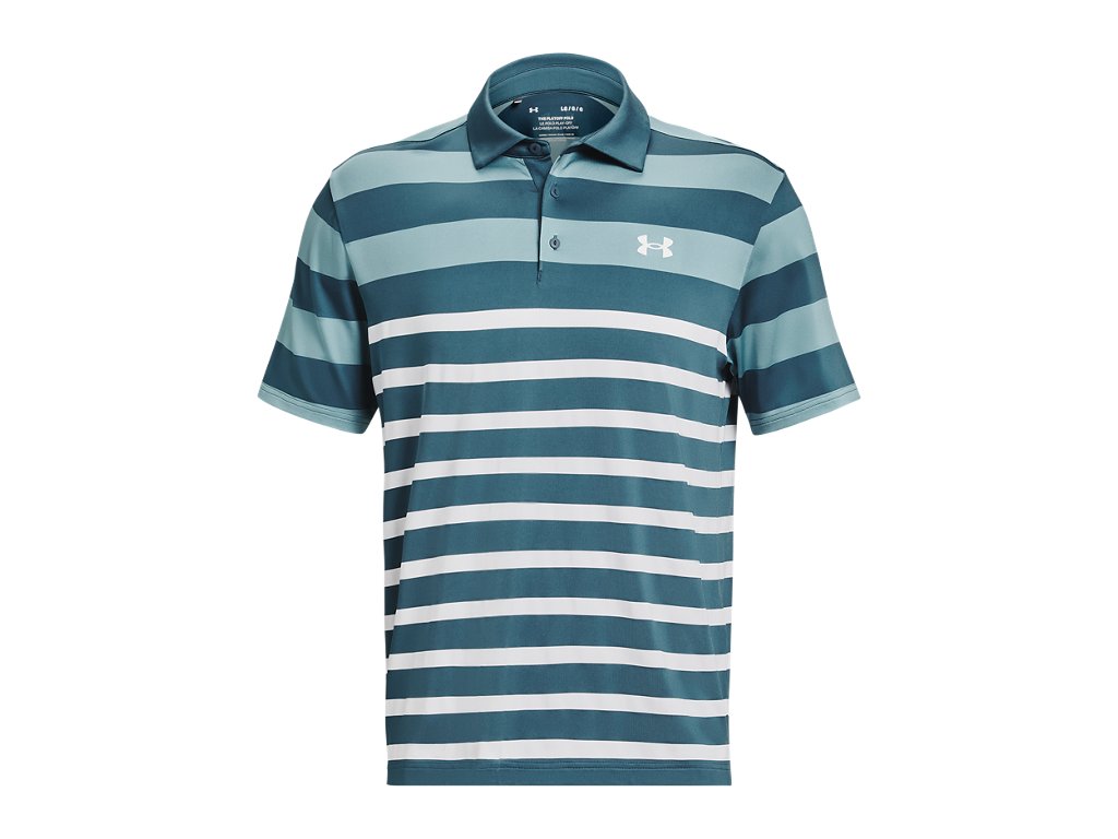 Under Armour Mens UA Playoff 3.0 Stripe Polo Shirt - Breathable and Stretchy