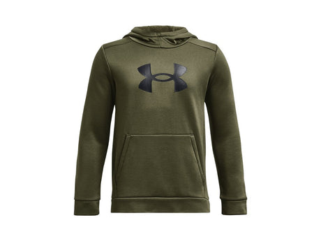 Under Armour Boys Armour Fleece Big Logo Hoodie - Breathable and Stretchy