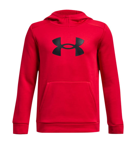 Under Armour Boys Armour Fleece Big Logo Hoodie - Breathable and Stretchy