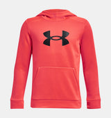 Under Armour Boys Armour Fleece Big Logo Hoodie - Breathable and Stretchy