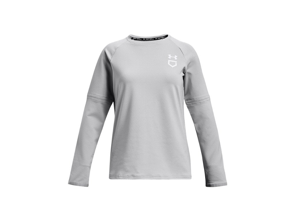 Under Armour Girls Utility Waffle Crew Pullover - Customizable Sleeves
