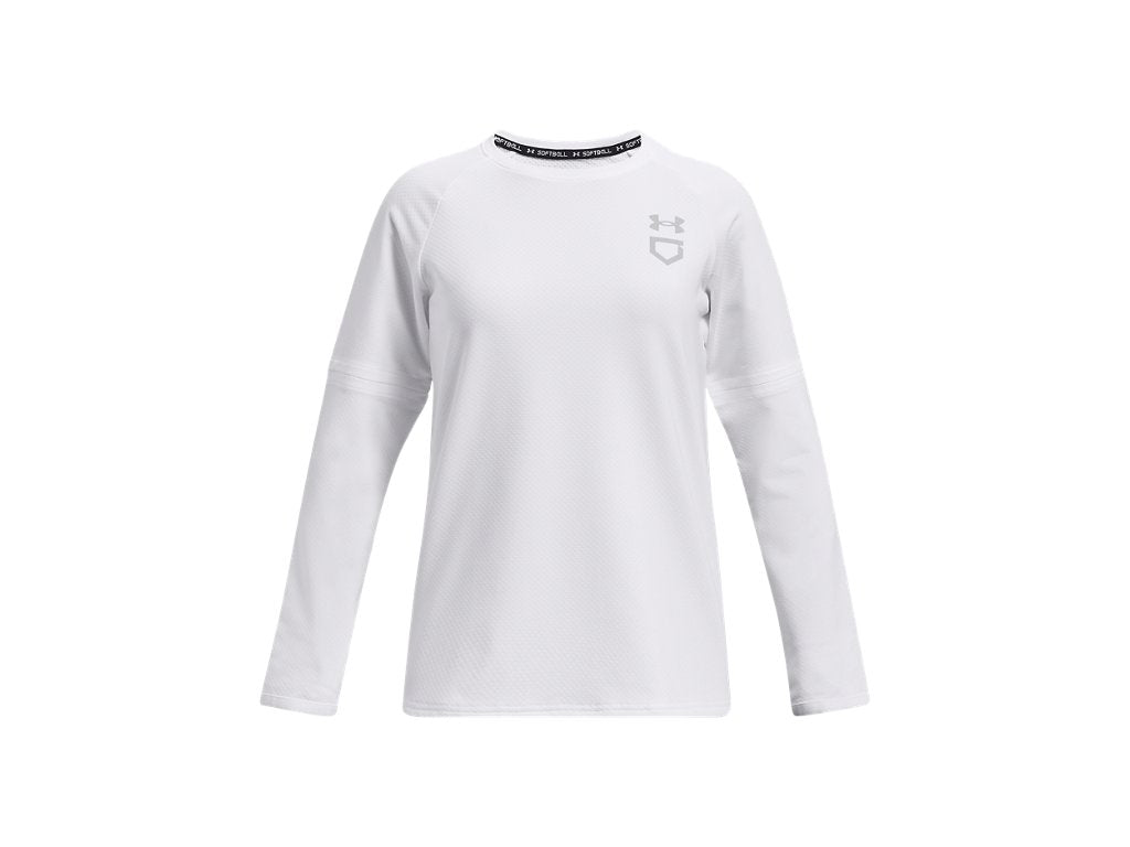Under Armour Girls Utility Waffle Crew Pullover - Customizable Sleeves