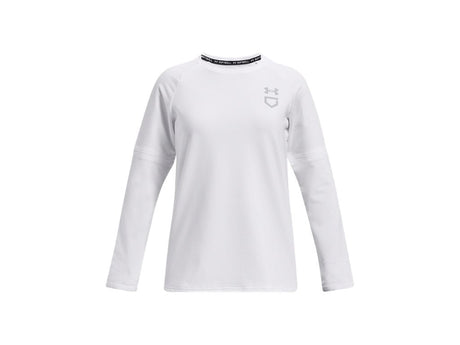 Under Armour Girls Utility Waffle Crew Pullover - Customizable Sleeves