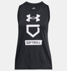 Under Armour Womens Softball Icon Logo Tank Top - Quick-Drying Cotton Blend