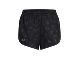 Under Armour Womens Fly-By Printed 3in Shorts - Updated Waistband and Side Zip Pocket