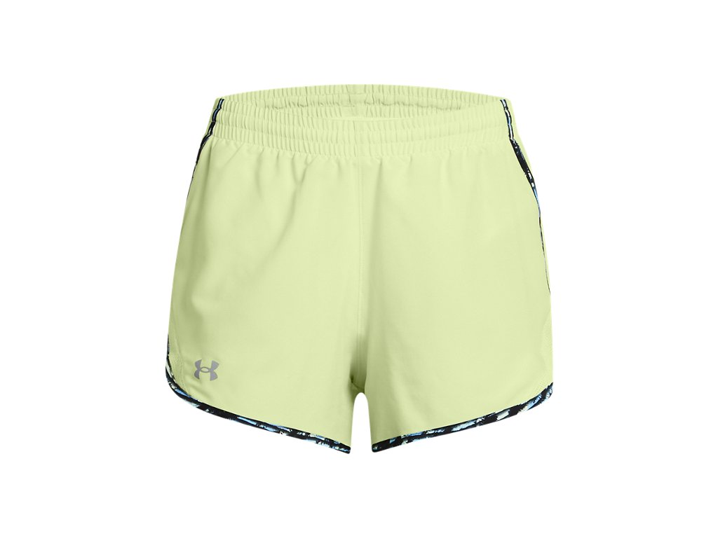 Under Armour Womens Fly-By Printed 3in Shorts - Updated Waistband and Side Zip Pocket
