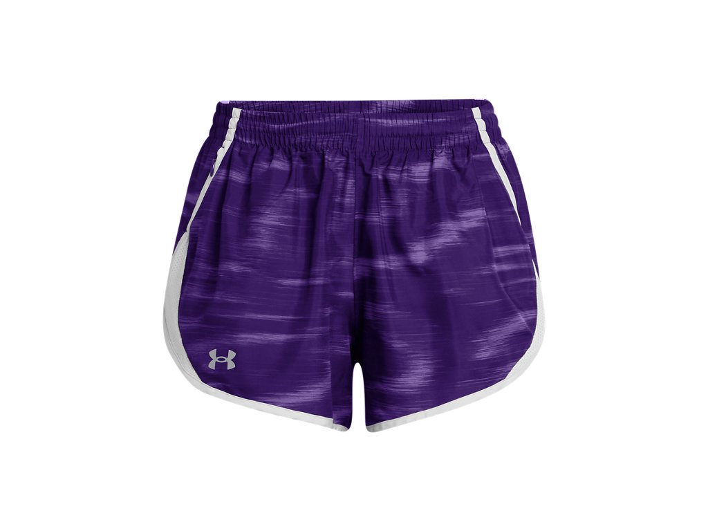 Under Armour Womens Fly-By Printed 3in Shorts - Updated Waistband and Side Zip Pocket