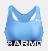 Under Armour Womens HeatGear Armour Mid Branded Sports Bra - Superior Comfort and Support