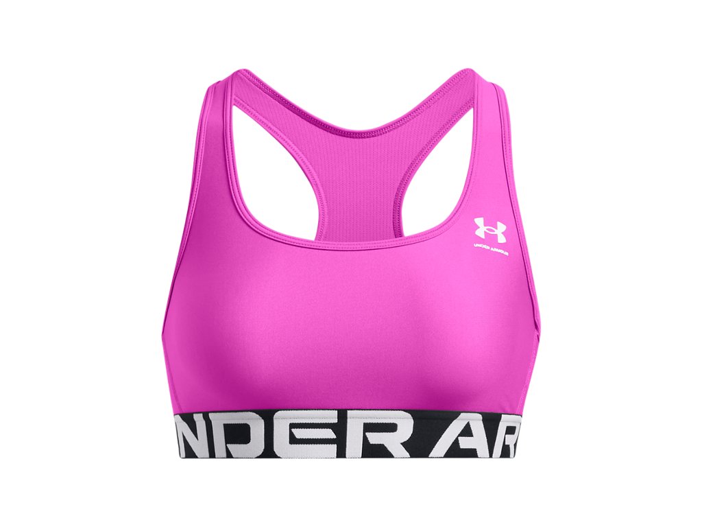 Under Armour Womens HeatGear Armour Mid Branded Sports Bra - Superior Comfort and Support