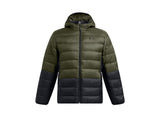 Under Armour Mens Legend Down Hooded Jacket - Water Repellent and Insulated