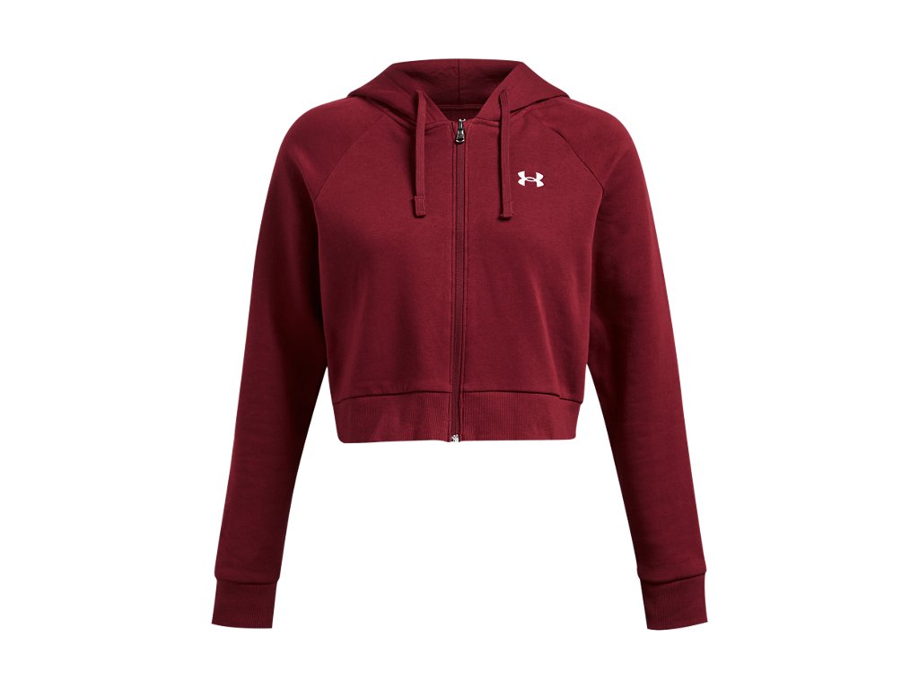 Under Armour Womens Rival Fleece Crop Full-Zip - Ultra-Soft and Warm