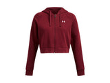 Under Armour Womens Rival Fleece Crop Full-Zip - Ultra-Soft and Warm