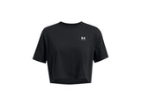 Under Armour Womens Boxy Crop Logo Short Sleeve T-Shirt - Quick-Drying Cotton Blend