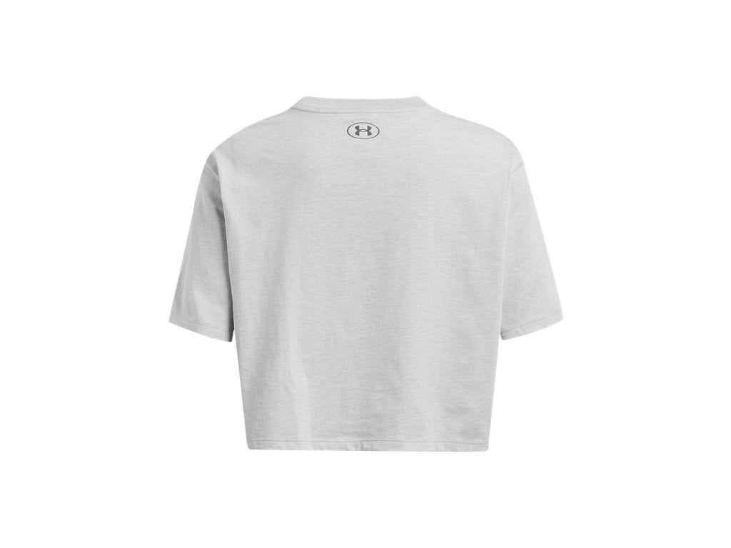 Under Armour Womens Boxy Crop Branded Short Sleeve T-Shirt - Quick Drying