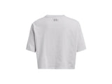 Under Armour Womens Boxy Crop Branded Short Sleeve T-Shirt - Quick Drying