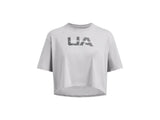Under Armour Womens Boxy Crop Branded Short Sleeve T-Shirt - Quick Drying