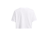 Under Armour Womens Boxy Crop Branded Short Sleeve T-Shirt - Quick Drying