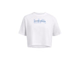 Under Armour Womens Boxy Crop Branded Short Sleeve T-Shirt - Quick Drying