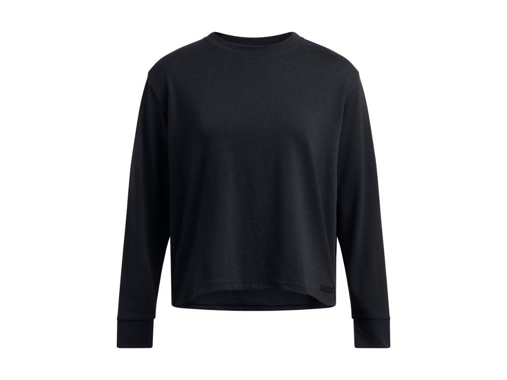 Under Armour Womens Heavyweight Boxy Cropped Long Sleeve T-Shirt - Comfort Cotton Blend