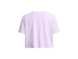 Under Armour Womens UA Wash Logo Boxy Crop Short Sleeve T-Shirt - Quick-Drying Cotton Blend