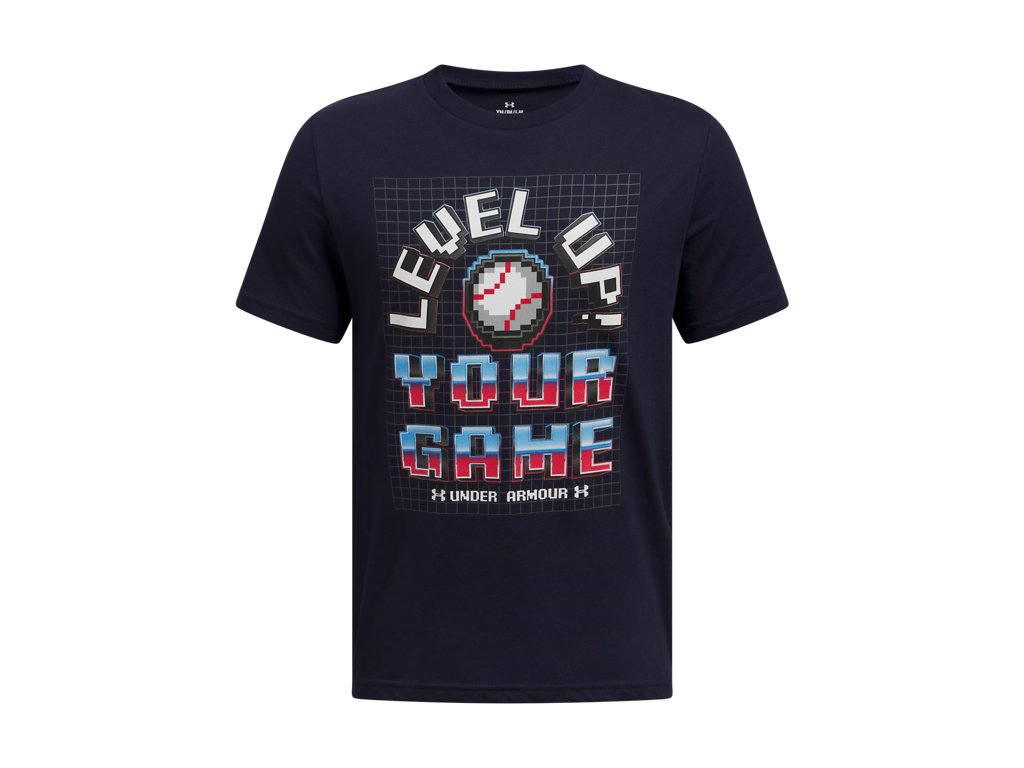 Under Armour Boys UA Baseball Verbiage Short Sleeve Apparel - Super Soft Cotton Blend
