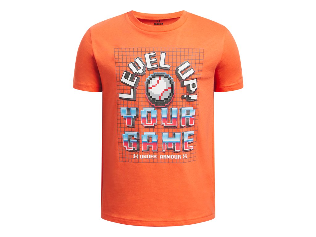 Under Armour Boys UA Baseball Verbiage Short Sleeve Apparel - Super Soft Cotton Blend