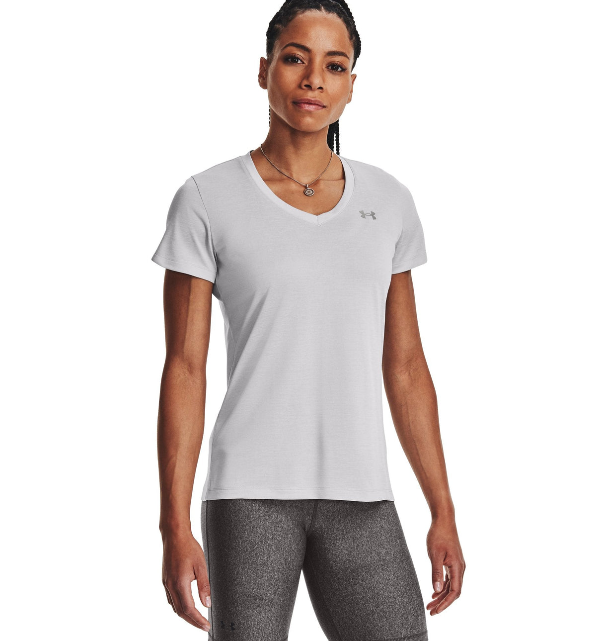 Under Armour Womens Tech Twist V-Neck Short Sleeve Shirt - Quick-Drying and Ultra-Soft