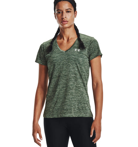 Under Armour Womens Tech Twist V-Neck Short Sleeve Shirt - Quick-Drying and Ultra-Soft