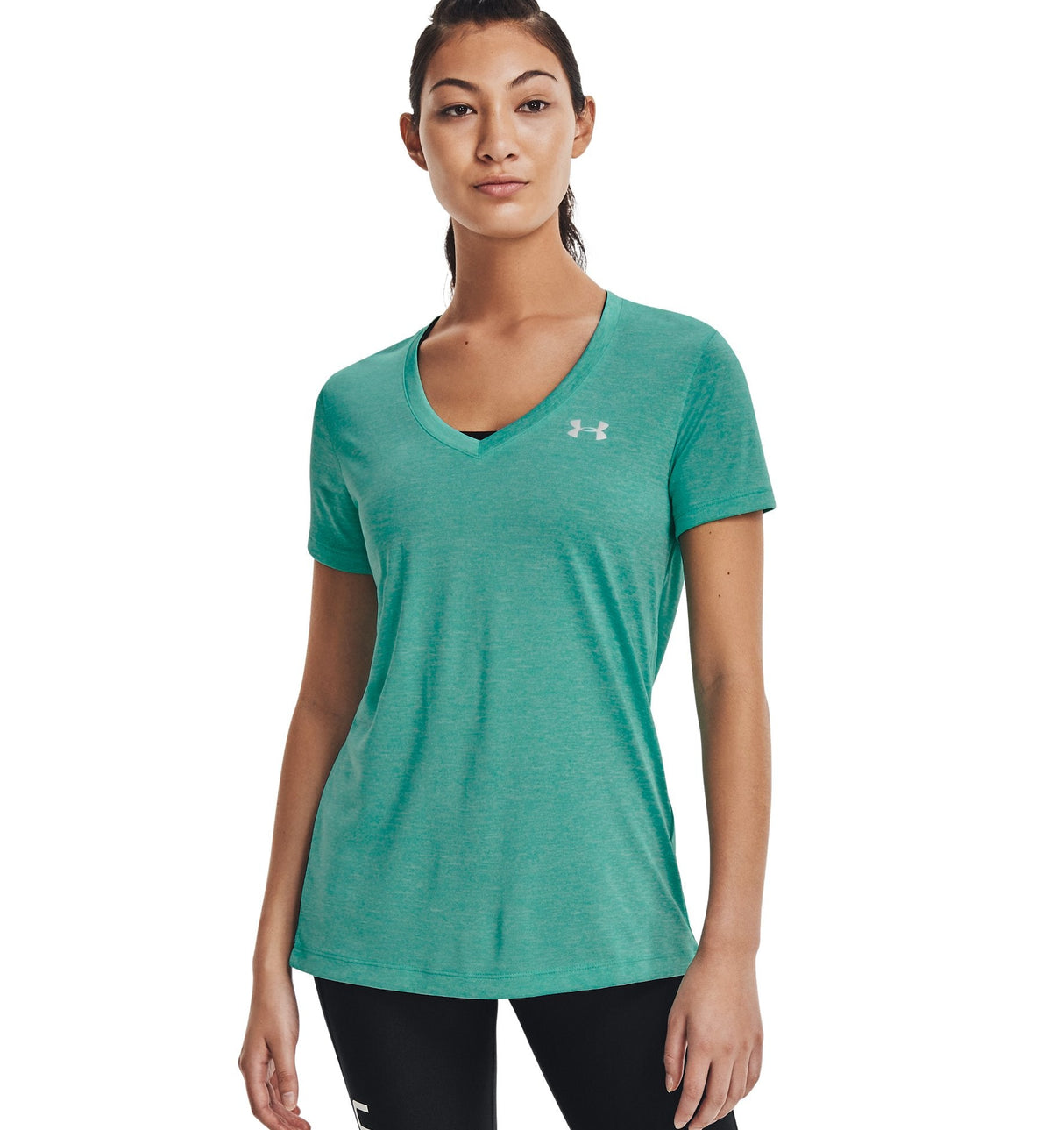 Under Armour Womens Tech Twist V-Neck Short Sleeve Shirt - Quick-Drying and Ultra-Soft