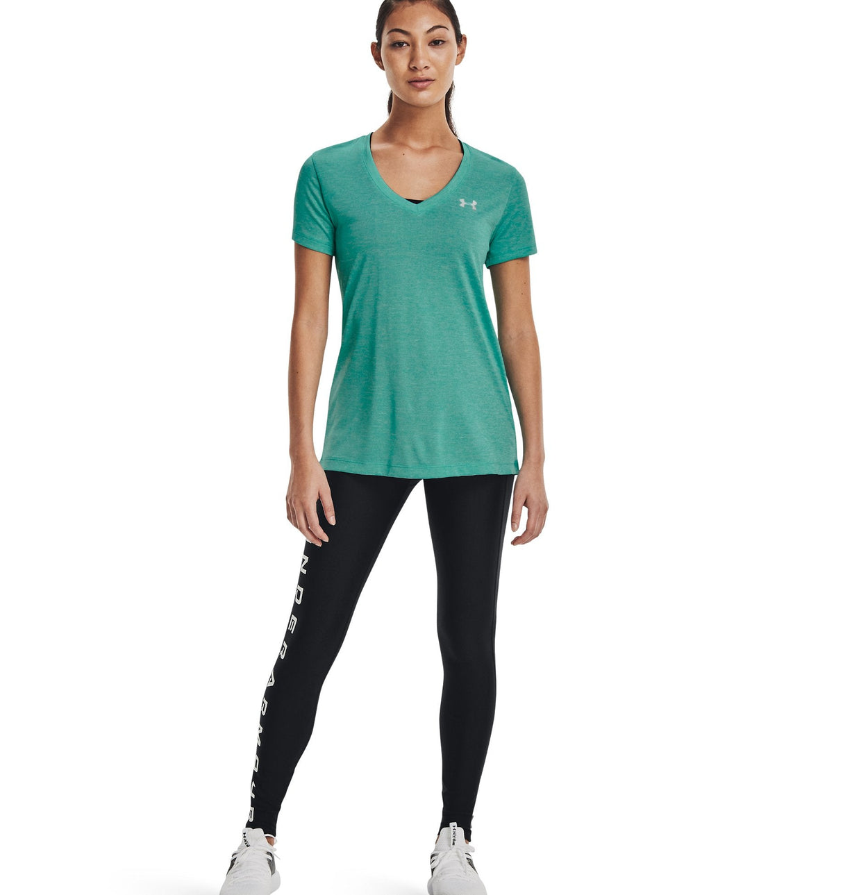 Under Armour Womens Tech Twist V-Neck Short Sleeve Shirt - Quick-Drying and Ultra-Soft