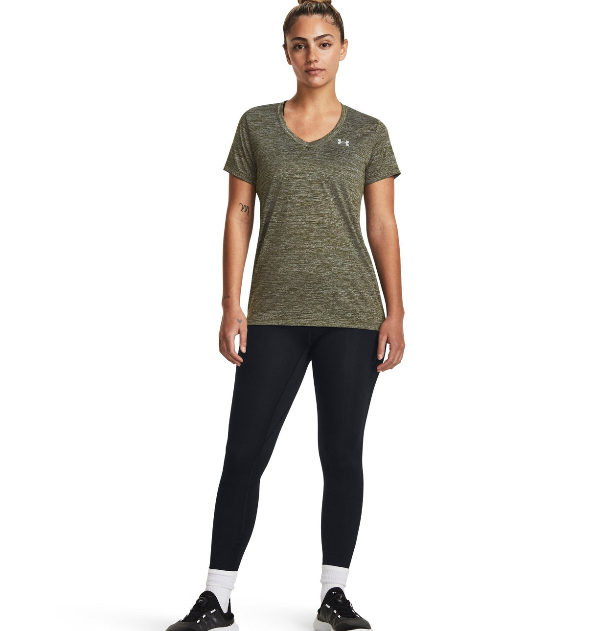 Under Armour Womens Tech Twist V-Neck Short Sleeve Shirt - Quick-Drying and Ultra-Soft