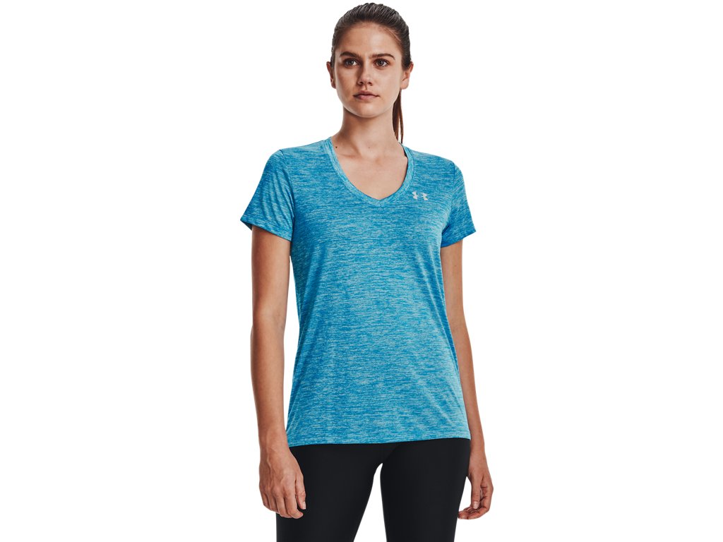 Under Armour Womens Tech Twist V-Neck Short Sleeve Shirt - Quick-Drying and Ultra-Soft