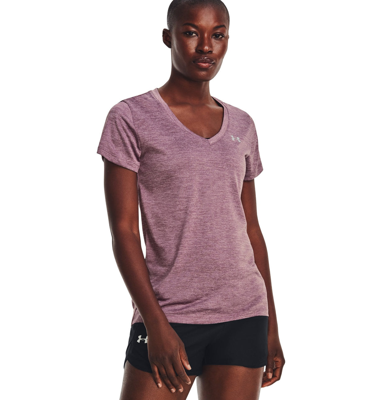 Under Armour Womens Tech Twist V-Neck Short Sleeve Shirt - Quick-Drying and Ultra-Soft