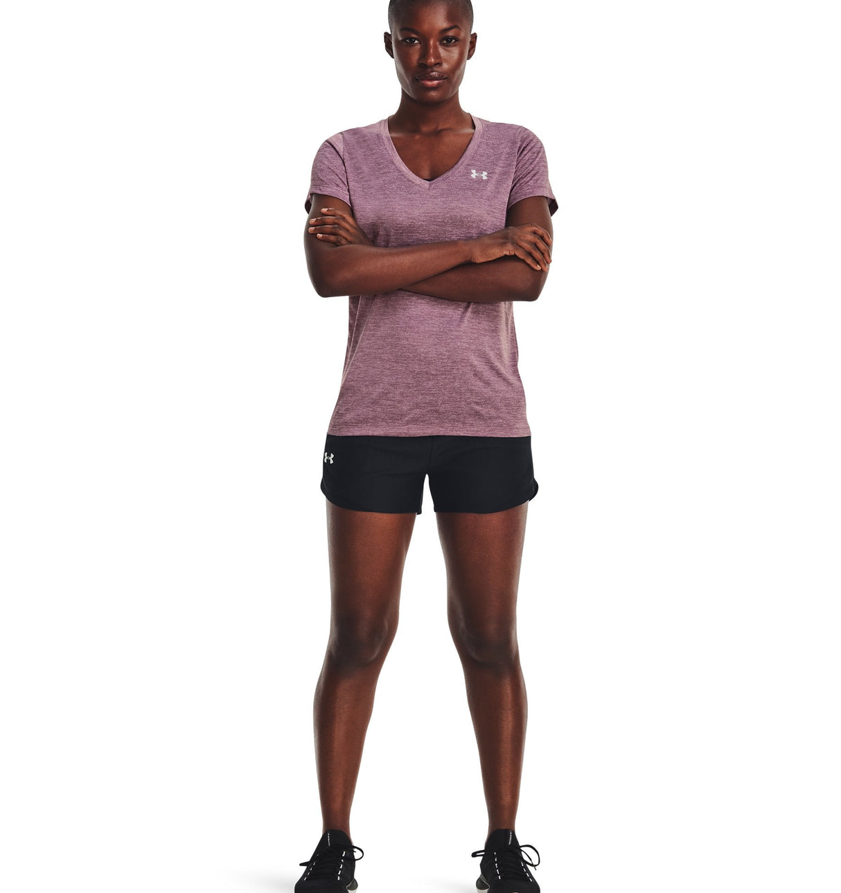 Under Armour Womens Tech Twist V-Neck Short Sleeve Shirt - Quick-Drying and Ultra-Soft