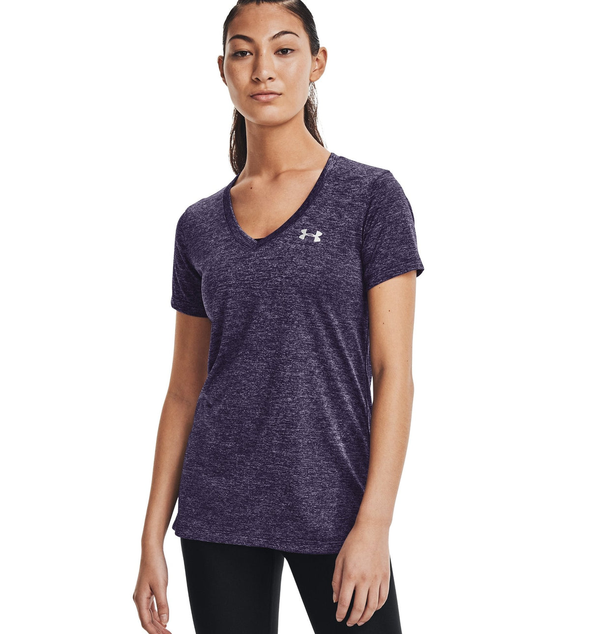 Under Armour Womens Tech Twist V-Neck Short Sleeve Shirt - Quick-Drying and Ultra-Soft