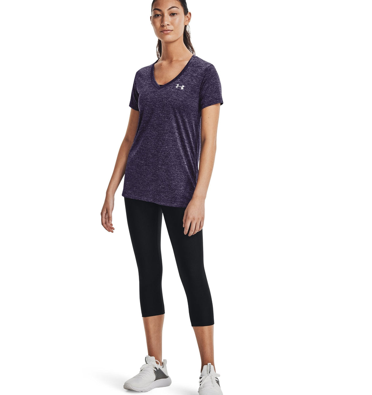 Under Armour Womens Tech Twist V-Neck Short Sleeve Shirt - Quick-Drying and Ultra-Soft