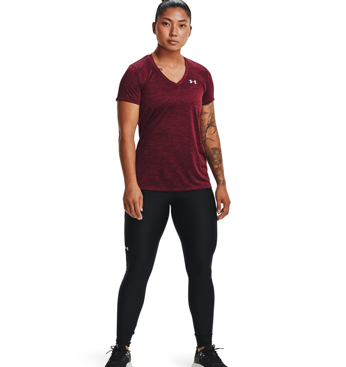 Under Armour Womens Tech Twist V-Neck Short Sleeve Shirt - Quick-Drying and Ultra-Soft