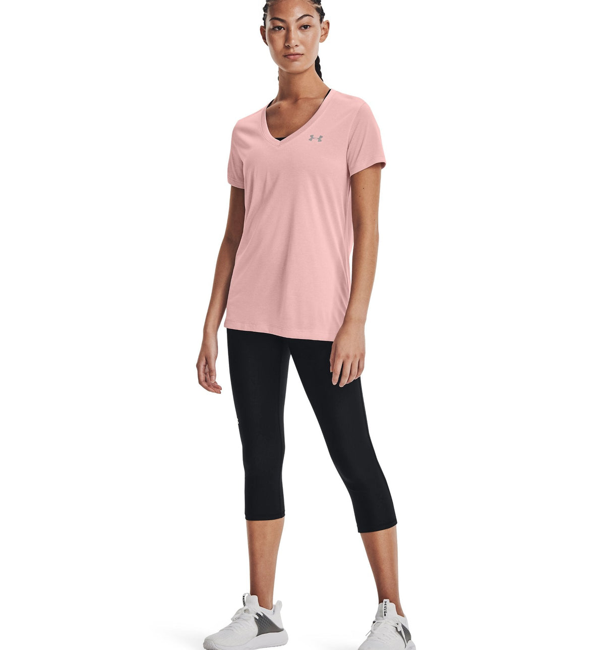 Under Armour Womens Tech Twist V-Neck Short Sleeve Shirt - Quick-Drying and Ultra-Soft