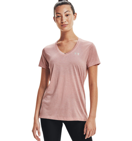 Under Armour Womens Tech Twist V-Neck Short Sleeve Shirt - Quick-Drying and Ultra-Soft