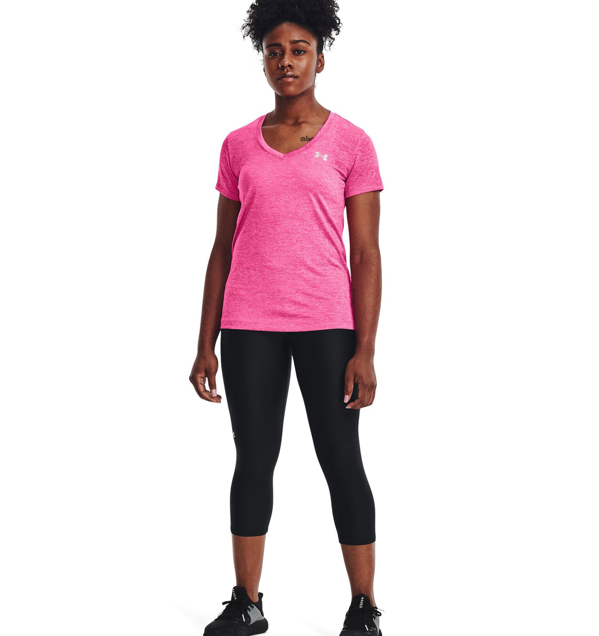 Under Armour Womens Tech Twist V-Neck Short Sleeve Shirt - Quick-Drying and Ultra-Soft