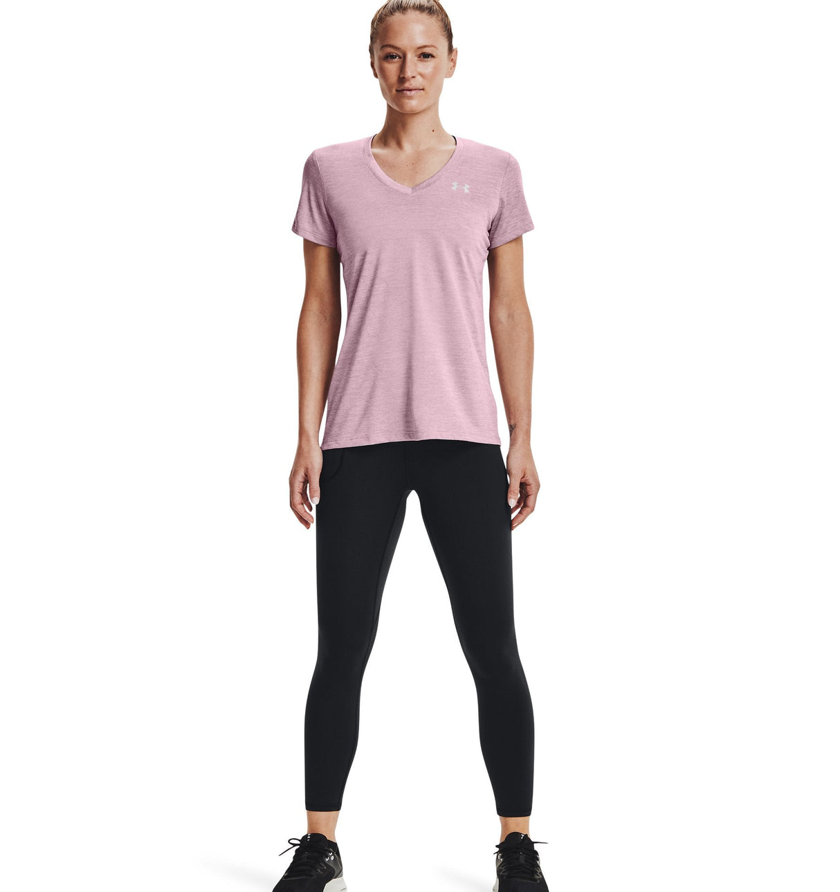 Under Armour Womens Tech Twist V-Neck Short Sleeve Shirt - Quick-Drying and Ultra-Soft