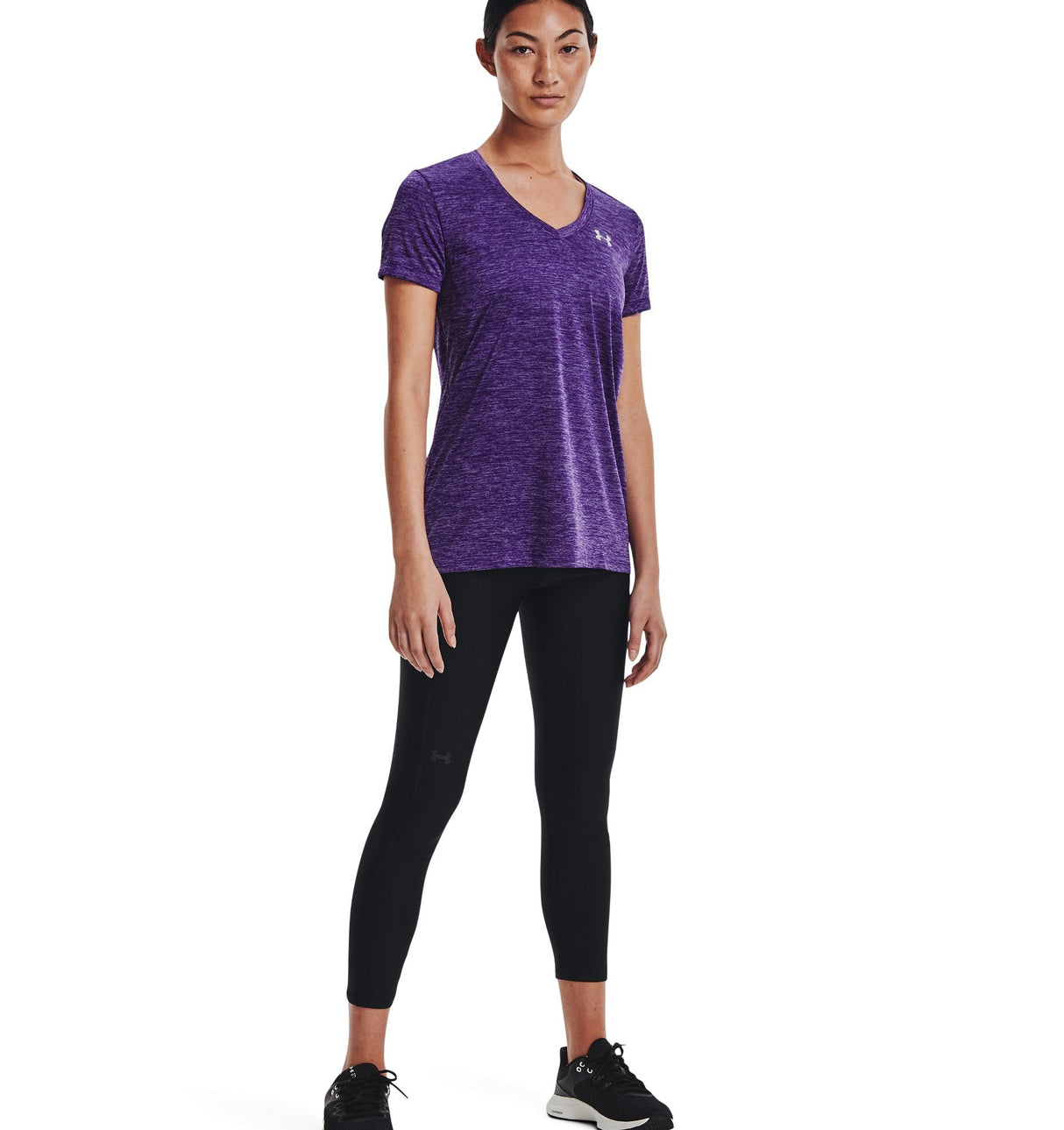 Under Armour Womens Tech Twist V-Neck Short Sleeve Shirt - Quick-Drying and Ultra-Soft