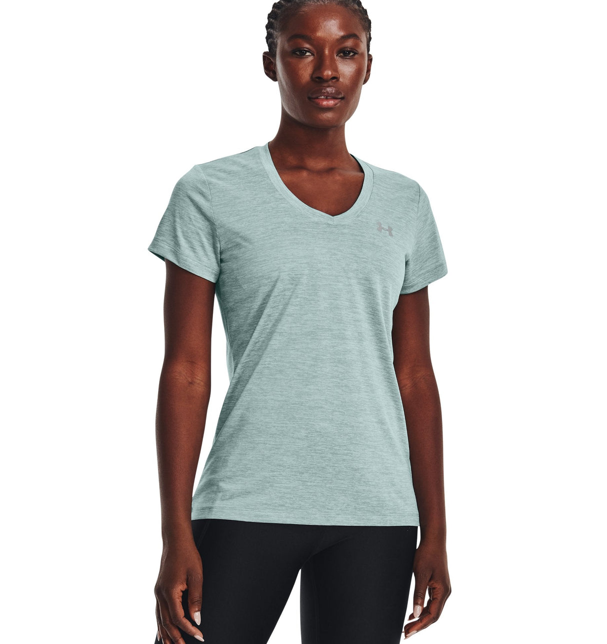 Under Armour Womens Tech Twist V-Neck Short Sleeve Shirt - Quick-Drying and Ultra-Soft